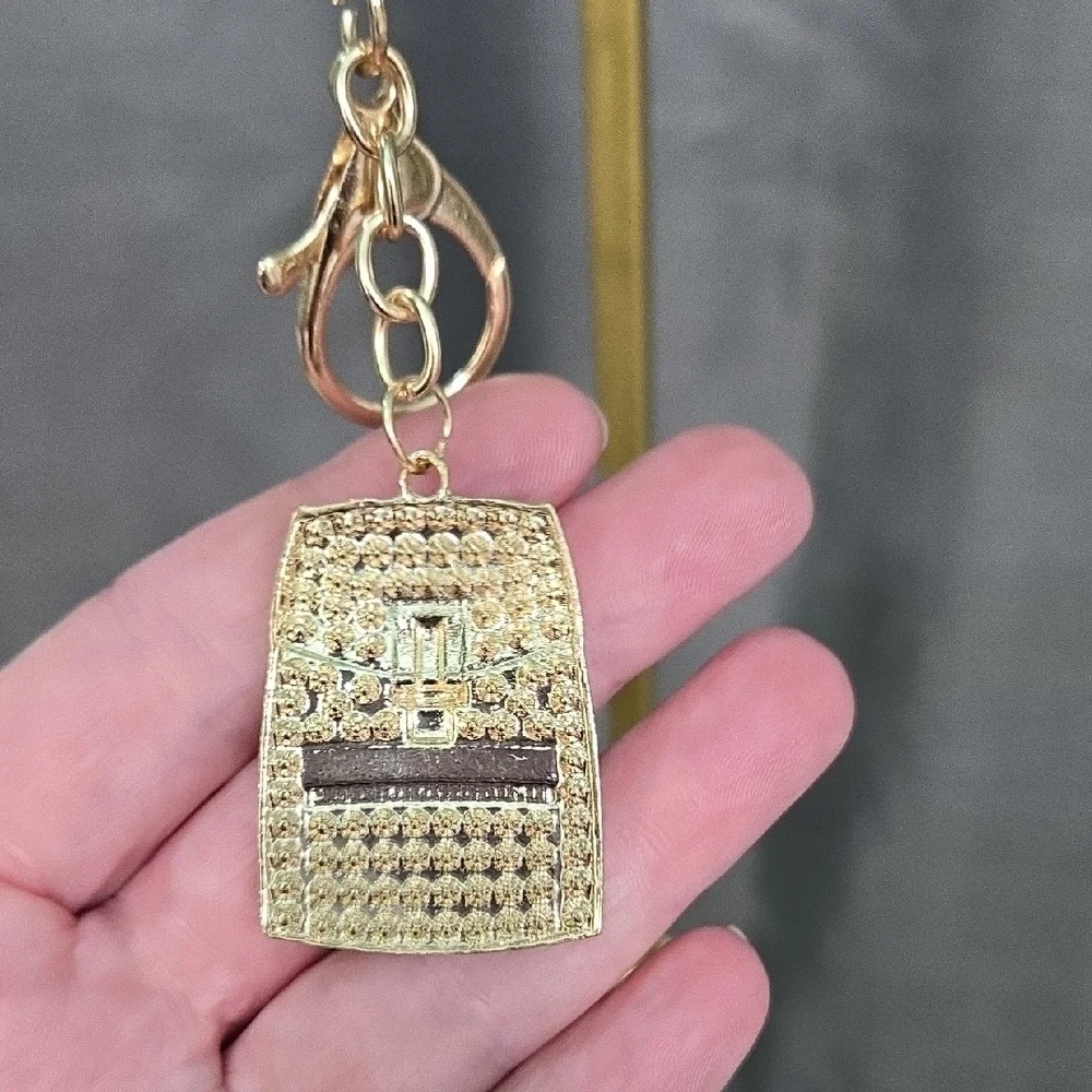Gold and Silver Key Chain Bag Charm